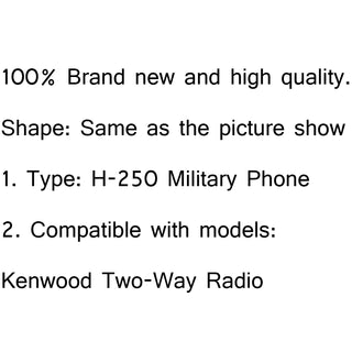 1Pcs Element H-250 Military Phone Z-TAC Headset Adaptor PTT For Kenwood Radio