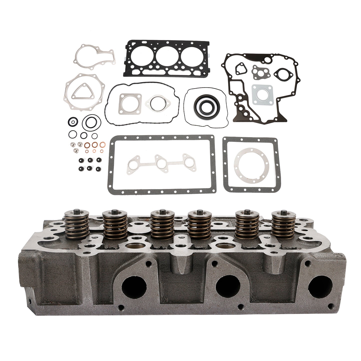 Complete Cylinder Head+Gasket Kit For Kubota D902 RTV900 Tractort 1G962-03045 Generic