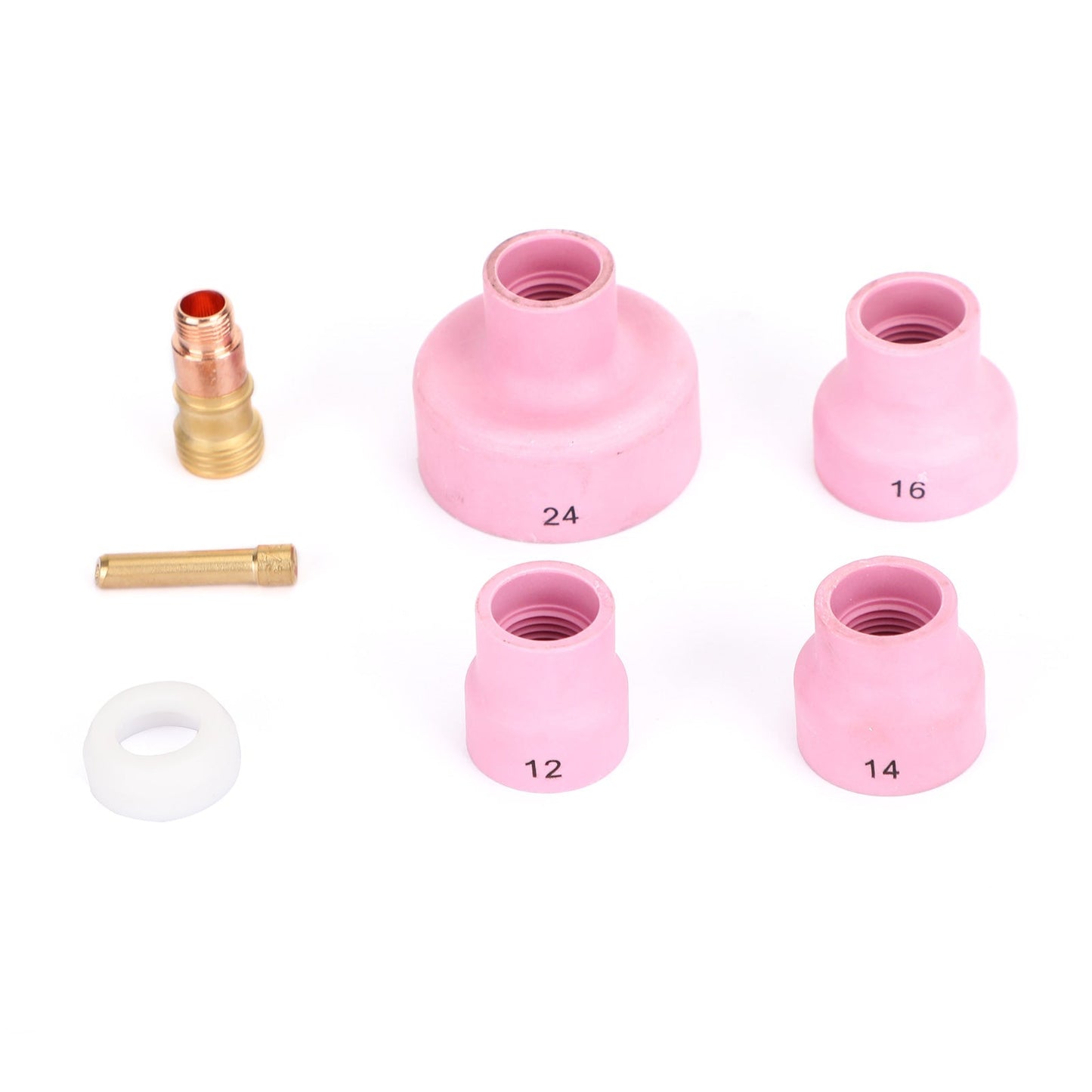 WP-17/18/26 7Pcs TIG Welding Torch Stubby Gas Lens Ceramic Cup Kit Generic