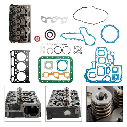 New Cylinder Head Assembly for Kubota D1703 Engine - Fits Bobcat 238 325 328 Excavator, Aftermarket Replacement OE:1G711-03040