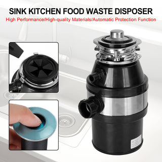 3/4 HP Garbage Disposal Food Waste Disposer with Plug