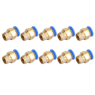 10x Pneumatic 6mm Tube X 1/8" NPT Male Connector Push In To Air Connect Fitting