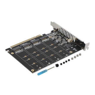 PCI-E 4 Disk Expansion Card M.2 NVME X16 Adapter Expension Card 2230 2242 2260