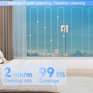 Smart Window Cleaning Robot with Auto Route Planning - for Home Window Glass Wiping