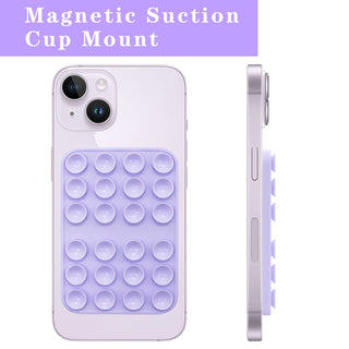 Silicone Suction Phone Case Mount Magnetic Suction Cup Holder for iPhone 17 16