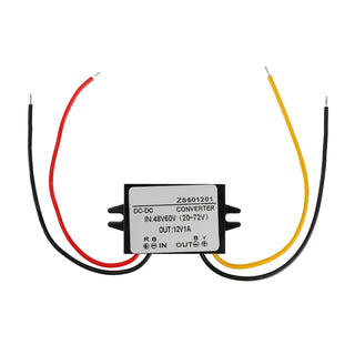 Waterproof DC-DC Buck Step Down Volt Converter 20V-72V 24V 36V 48V to 12V 1A