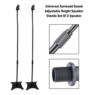 Universal Surround Sound Adjustable Height Speaker Stand Speaker Bracket 2PCS