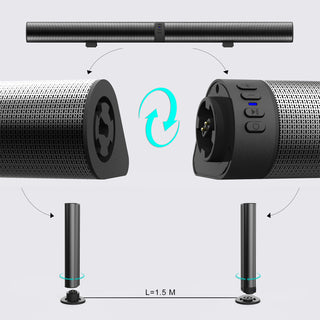 Detachable Surround Sound Bar Bluetooth 2 Speaker in 1 Subwoofer TV Home Theater