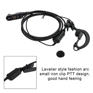 G-Shape Earhook Earpiece Headset Oval PTT MIC For AP510 AP580 BP560 BP510
