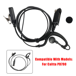 G-Shape Earpiece Caltta PD790-025 Earhook Headset Oval PTT MIC For Caltta PD790