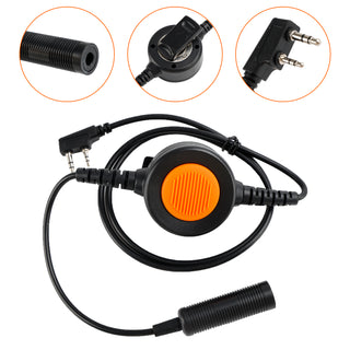 K-326 Orange Round PTT IP65 Waterproof For Kenwood TH-D7 TH-F6 TH-K2 TH-21 TH-28