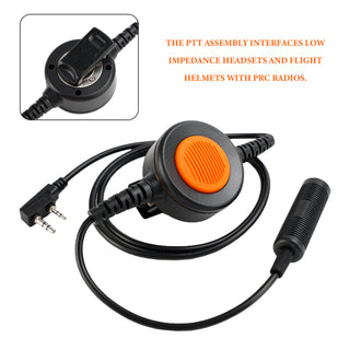 K-326 Orange Round PTT IP65 Waterproof For Kenwood TH-D7 TH-F6 TH-K2 TH-21 TH-28