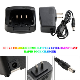 BC-173 Charger BP224 Battery Fast Rapid Dock for ICOM IC-M31 M32 M2A M21 US Plug