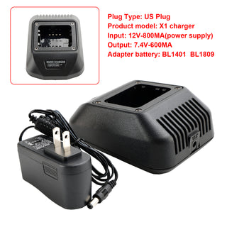 X1 Charger BL1401 Battery Fast Rapid Dock for Hytera X1P X1E Z1P Radio US Plug
