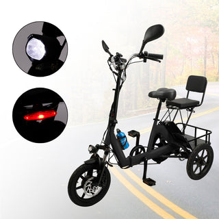 350W Folding Electric Trike for Adults – 48V Long Range