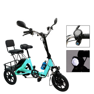 3 Wheel E-Bike Electric tricycle Adult Folding Motorized Tricycle 48V