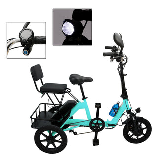 3 Wheel E-Bike Electric tricycle Adult Folding Motorized Tricycle 48V