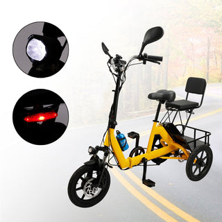 3 Wheel Electric Bike for Adults Three Wheel E-Trike Folding Tricycle