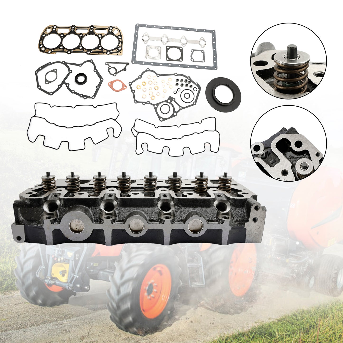 Complete Cylinder Head With Gasket Kit For Caterpillar Vibratory Compactor: CB-334E, CB-334E XW, CB-335E