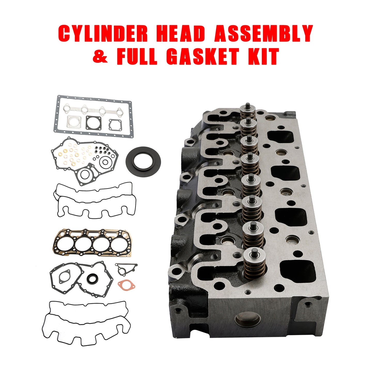 Complete Cylinder Head With Gasket Kit For Caterpillar Vibratory Compactor: CB-334E, CB-334E XW, CB-335E