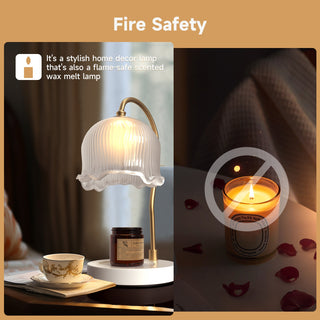 Candle Warmer Lamp with Timer & Dimmable Light - Cozy Lantern for Home, Includes 2 Bulbs