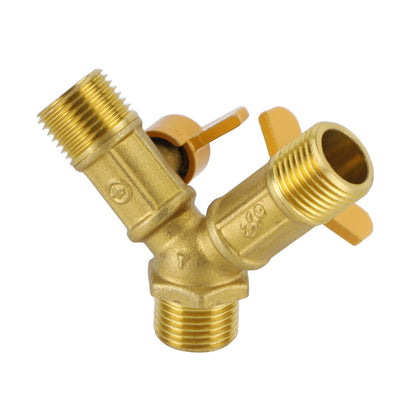 3 Way Shut off Ball Valve 1/2" Hose Barb Y Shaped Valve 2 Switch Brass Fitting Generic