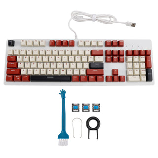 104Key Wired Mechanical Linear Switch Gaming Keyboard With Blue Switch RGB Light