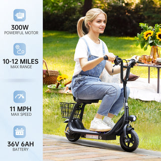 3-Speed Adjustable 12.43-Mile Range Electric Scooter with Seat for Kids Neon Lights Up to 11 MPH Electric Scooter for Kids Ages 4-10