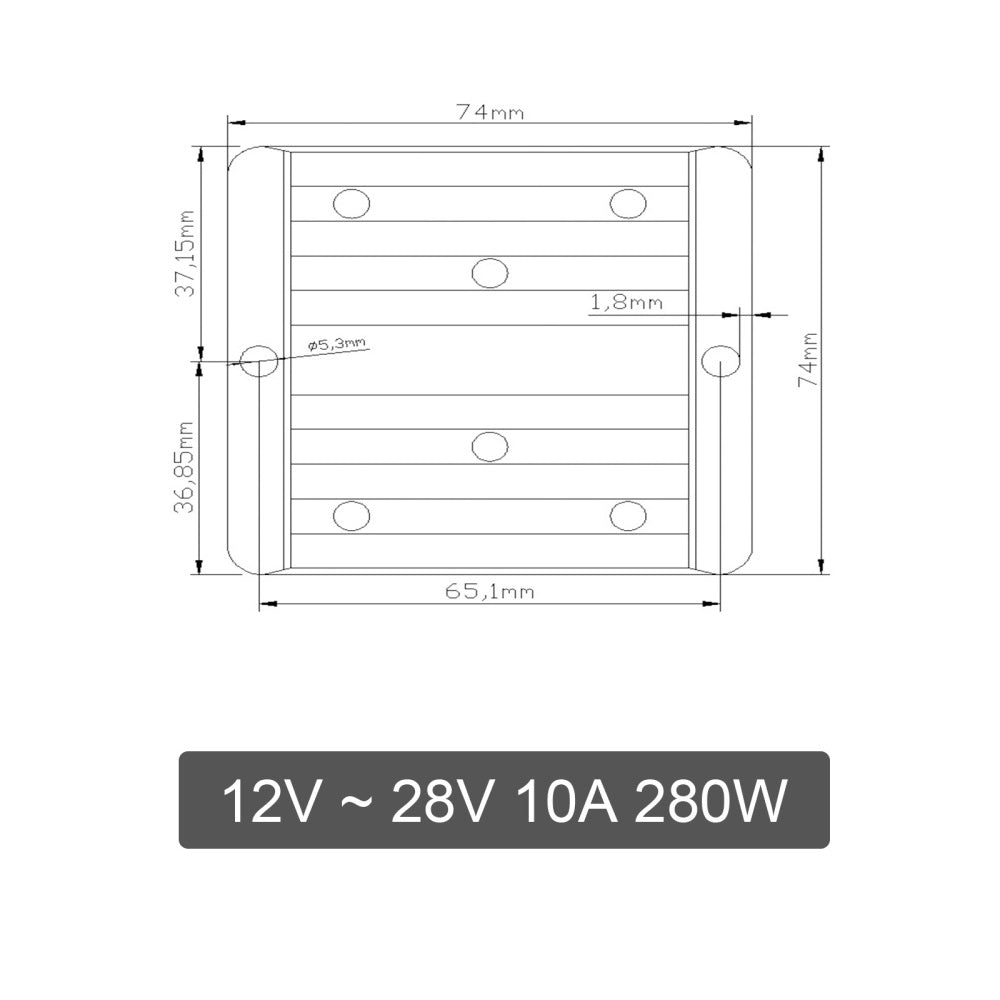 DC Converter Regulator 12V to 28V 280W Power Supply Step up Module Waterproof Generic