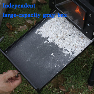 Portable 304 Stainless Steel Camping Stove with Chimney Pipe