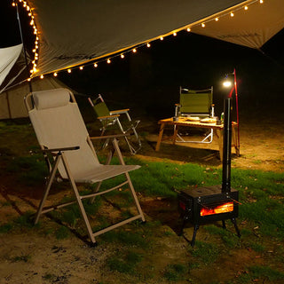 Portable 304 Stainless Steel Camping Stove with Chimney Pipe