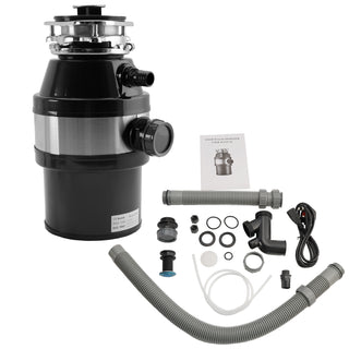 Garbage Disposal 3/4 HP 2800 RPM Under Sink Kitchen Food Waste Disposer w/ Plug