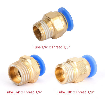 10x Pneumatic 1/4" Tube X 1/8" NPT Male Connector Push In To Air Connect Fitting Generic