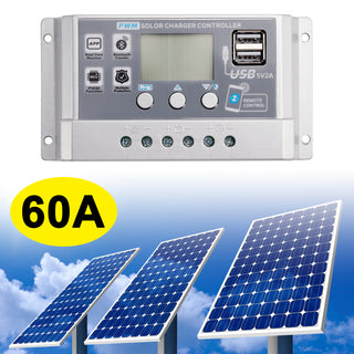 10A-60A PWM Solar Controller Display Current Solar Street Light Control 0V Start