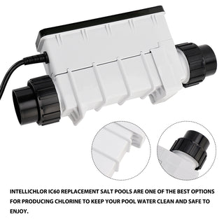 EC-521105 IC60 Salt Cell Replacement – 60K Gallons, 15Ft Cord, Chlorine Generator for Pentair IntelliChlor