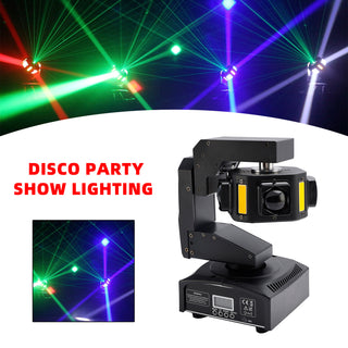 6LED Moving Head Light 3-Axis Beam Stage DMX Spot Disco Party Show Lighting