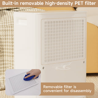 Dehumidifier for Basement and Large Room, 26 Pints Dehumidifiers for Home with Drain Hose, Intelligent Humidity Control Ideal for RV, Bathroom, Bedroom