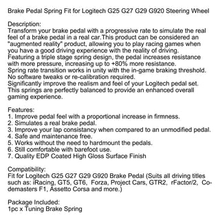 Progressive Brake Pedal Upgrade Spring Fit For Logitech G25 G27 G29 Racing Wheel