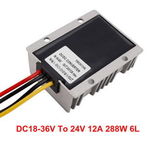 DC 18-36V Converter To DC 24V 12A Boost Buck Power Module Voltage Regulator