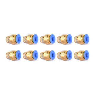10x Pneumatic 6mm Tube X 1/8" NPT Male Connector Push In To Air Connect Fitting