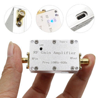 10M-6GHz RF Amplifier 40dB High Gain Driver Receiving Amplifier Receiver System