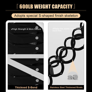 12 Steps Black loft wall ladder stairs and Pull Rod,Loft Wall Folding Pulldown Attic Ceiling Ladder Stairs 39.4 * 27.6