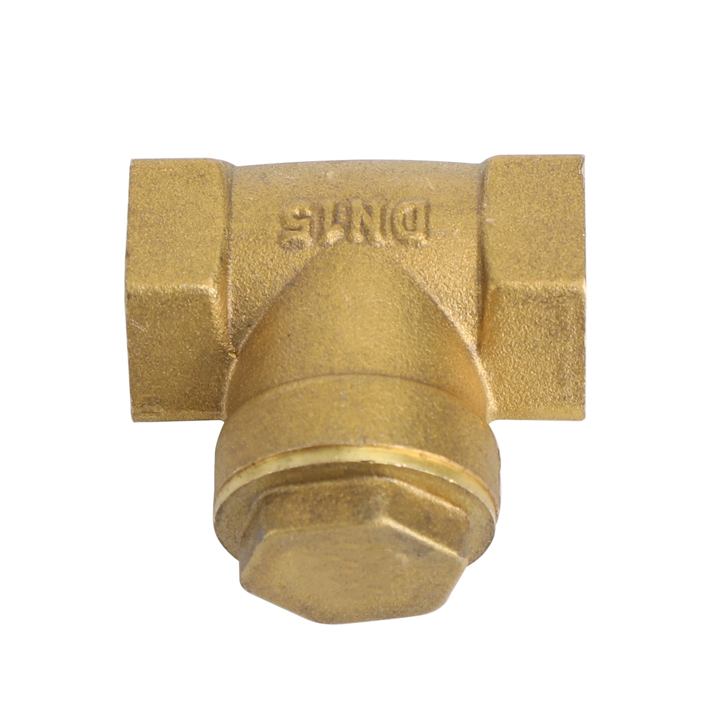 1/2" NPT Brass Water Oil Gas Swing Check Valve Threaded Plumbing Fitting