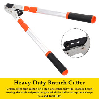 Extendable Anvil Loppers 40in Tree Trimmer Telescopic Heavy Duty Branch Cutter