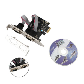 PCIE To 2-Port Dual RS232 Serial PCI-E Extender Board Adapter Card WCH382 Chip