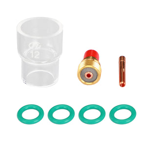 7pcs TIG Welding Torch Stubby Gas Lens  Glass Cup Kit For WP-9/20/25