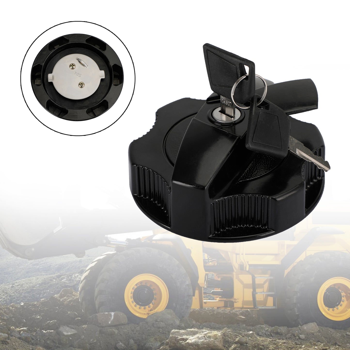 Locking Fuel Cap 331-31152 3313352 Fits For JCB  Excavator With 2 Keys Generic