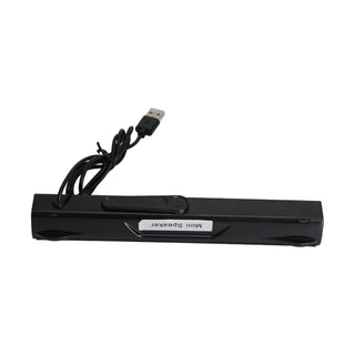 USB Power Computer Speakers Stereo Sound Bar With Clip for Desktop Laptop Black