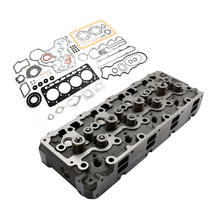 Complete Cylinder Head W/ Valve+Gasket For Kubota V3300 V3300-DI Engine 12V Generic