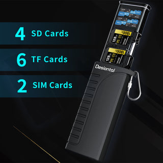 2 in 1 High-Speed Reader Flash Card Box SD Card Photo Transmission Waterproof